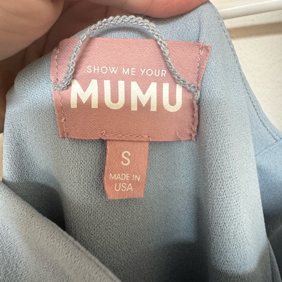 Show me your Mumu Paris Gown Steel Blue. Size Small. - Picture 3 of 8